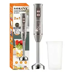 SOKANY - Batidora De Inmersión 600W 2 Velocidades Con Vaso