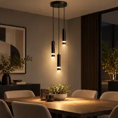 CHINA - Lampara decorativa 3 luces colgante