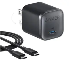 ANKER - Cargador Nano 45W con Cable USB-C a USB-C Negro A2692J11