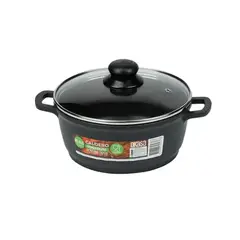 DKASA - Caldero Antiadherente 28x12.5Cm Negro FK9328
