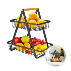 GENERICO - Organizador De Cocina Metalico Para Frutas Y Verduras