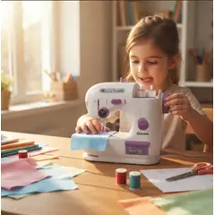 GENERICO - Máquina De Coser De Juguete Blanca Y Morada Para Niñas