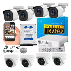 HILOOK - Kits Camaras Seguridad Dvr 8ch + 8 Camaras 2mp Hd