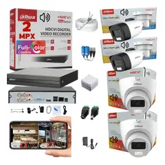 DAHUA - Cámaras De Seguridad Kit Cctv 1080p Dvr 4ch +4 Cámaras