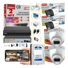 DAHUA - Kit Smart Dual Light Audio Full Color 1080p 8ch Dvr