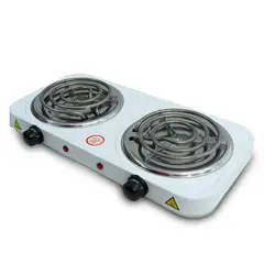 CLEAR - Estufa Eléctrica Portátil - Hot Plate De 2 Puestos Calidad Premium