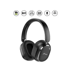J&R - AUDÍFONOS DE DIADEMA BLUETOOTH 5.4 60H HI-FI EXTRA BASS USB-C PLEGABLES CON MICRÓFONO NEGROS