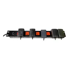 GENERICO - Regleta Multitoma Eléctrica Tipo Rack 8t Cruzadas