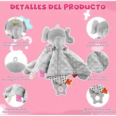 GENERICO - Manta De Apego Peluche Suave Mordedera Sonajero Cascabel Bebé
