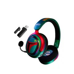PRIMUS - AUDÍFONOS GAMER STAR WARS MANDALORIAN INALÁMBRICOS BLUETOOTH 2.4GHZ CON MICRÓFONO DESMONTABLE, 76H D
