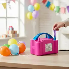 GENERICO - Bomba Eléctrica para Inflar Globos con Doble Boquilla y 2 Modos para Fiestas