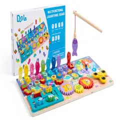 HUANGER - Montesori Juego didactico tablero pesca didactica madera