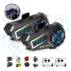 GENERICO - Q30pro X2 unds Intercomunicador Para Cascos De Moto, Musica, 800 Mts.