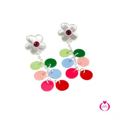 AGATHA RUIZ DE LA PRADA - ARETES PETALOS AL AIRE ORO ARP