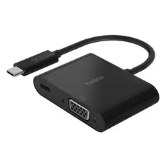 BELKIN - Adaptador AVC001btBK USB‑C a VGA con Carga Power Delivery 60W Full HD 1080p