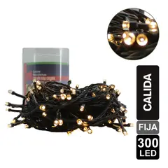 GIO HOME - LUZ NAVIDEÑA CALIDA X 300 LED FIJA CABLE VERDE