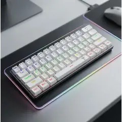 T-DAGGER - Teclado Mecánico Arena Lite Blanco Switch Red