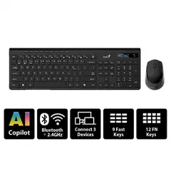 GENIUS - COMBO 8230 SLIM INALAMBRICO NEGRO