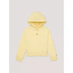 TOMMY HILFIGER - Buzo amarillo Essential con capota y logo