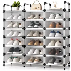 TECNOHOGAR JS - Estante Zapatos Organizador Zapatero Metálico 3 Niveles Ahorrador Espacio