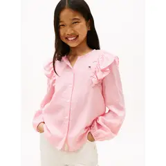 TOMMY HILFIGER - Blusa rosa con diseño de cuadros