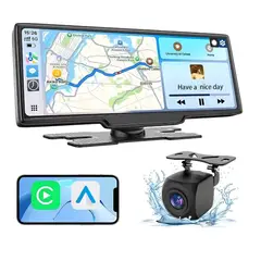 TECNOHOGAR JS - Radio Pantalla Carro Car Play 10 Pulgadas Cámara Trasera Hd Negro