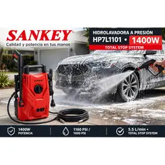 SANKEY - Hidrolavadora Eléctrica de Alta Presión 1400 W, 1600 PSI, 5.5 L/min – Modelo HP7L1101