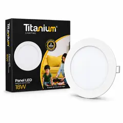 GENERICO - Panel Led 18w Redondo Incrustar Luz Blanca