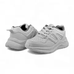 TITINOS - Tenis Escolares Balnco Unisex Cordon