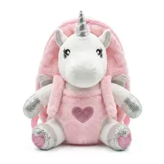 GENERICO - Morral Peluche Unicornio 3d Niña Detalles Plateados