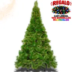 PREMIUM - Árbol de Navidad Pino de 210cm Punta Dorada Importado
