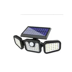 TECNOHOGAR JS - Lampara Solar Led 3 Secciones Ajustables Sensor Movimiento