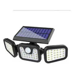 TECNOHOGAR JS - Lampara Solar Led 3 Secciones Ajustables Sensor Movimiento