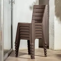 RIMAX - Silla Barú sin Brazos SET X 6 UND - Mocca