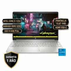 HP - PORTATIL 15-FD0354LA INTEL CORE 5 120U RAM16GB DDR5 5200 SSD 512GB SSD PCIe, 15.6" FHD HDMI USBC