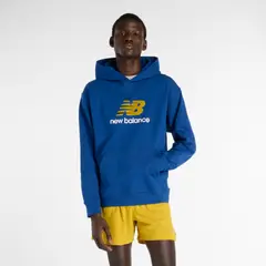 NEW BALANCE - Hoodies Athletics French Terry Logo Azul Hombres