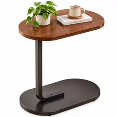 ONE PIXEL - Mesa Auxiliar En Forma C Multifuncional Diseño Redondeado Bandeja Lateral