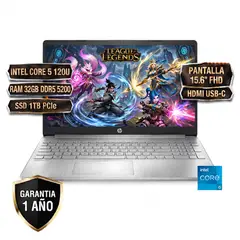 HP - PORTATIL 15-FD0354LA INTEL CORE 5 120U RAM 32GB DDR5 5200 SSD 1TB SSD PCIe, 15.6" FHD HDMI USB-C