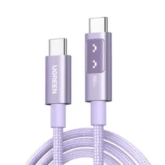 UGREEN - Cable Carga Rapida USB-C 100W PD Pantalla LED 480Mbps 1 Metro Lila