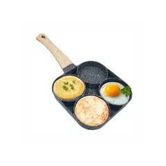 TECNOHOGAR JS - Sartén De 4 Puestos Para Huevos Arepas Antiadherente