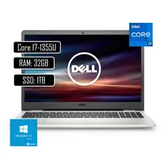 DELL - PORTATIL PRO 15 INTEL CORE I7-1355U/ RAM 32GB DDR5/ SSD 1TB M.2/ 15.6 PULGADAS/ WIN11 PRO