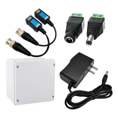 GENERICO - 5u Kit Accesorios De Seguridad Balun Fuente Caja Jacks