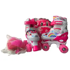 ONWHEELS - PATINES ARTISTICOS 4 RUEDAS AJUSTABLE 33-34-35+ KIT + BOLSO