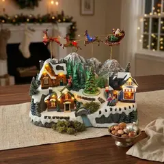GENERICO - Pueblo Navideño Santa Claus Sobre las Montañas