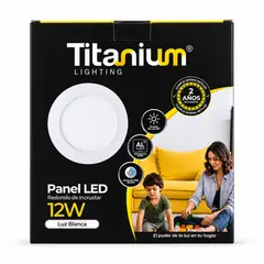 GENERICO - Panel Led 12w Redondo Incrustar Luz Blanca