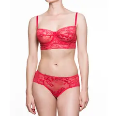 SCHERZO LINGERIE - Conjunto Lenceria Scherzo Adagio 4 Sin Liguero Rojo Talla S
