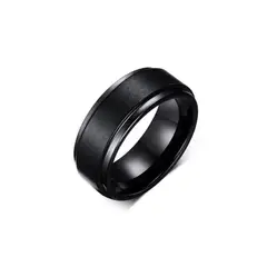 UBMD - Anillo Carburo Tungsteno 8mm Hombres Negro Mate