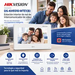 HIKVISION - Monitor Videoportero IP 7" Android WiFi PoE Hik-Connect DS-KH9310-WTE1(B)