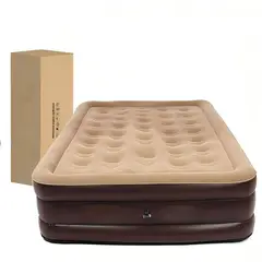 ANYHOGAR - Colchón Inflable Eléctrico Queen 2plazas Beige 200x150x43cm