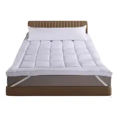 U BUY - Cubrecolchón Topper Ultra Acolchado 2 Plazas Blanco